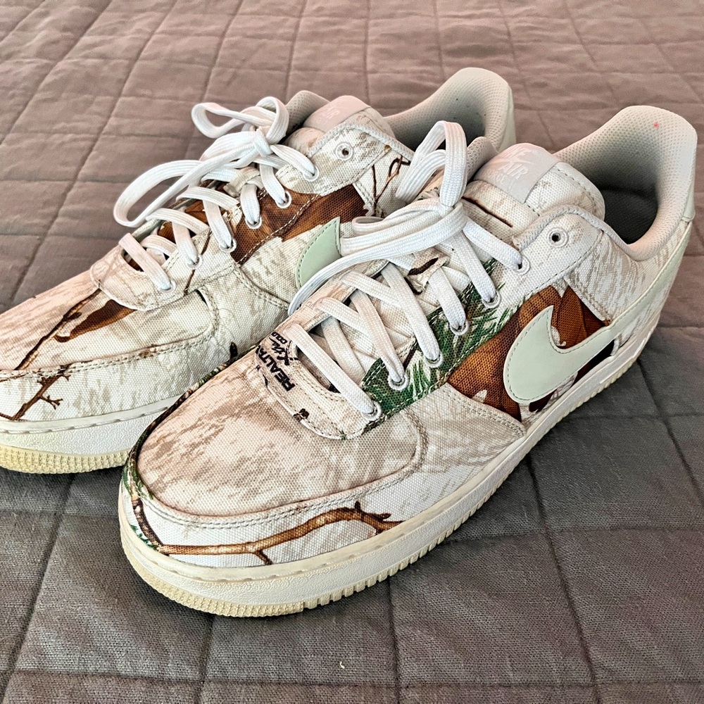 Nike AF Realtree white